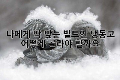 나에게 딱 맞는 빌트인 냉동고, 어떻게 골라야 할까요?