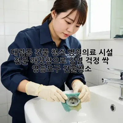 ✨ 대림동 건물 청소, 병원/의료 시설 전문! 깨끗함으로 감염 걱정 싹! 🏥 #영등포구 #건물청소