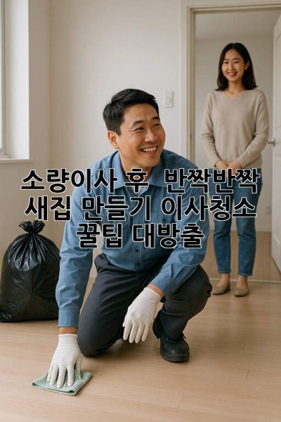 소량이사 후 ✨ 반짝반짝 새집 만들기: 이사청소 꿀팁 대방출 🧹